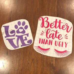 Set of removable decals